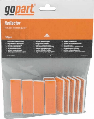 Pièces agricoles - Eclairage - Catadioptre rectangle orange