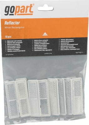 Pièces agricoles - Eclairage - Catadioptre rectangle blanc 69x20mm