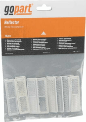Pièces agricoles - Eclairage - Catadioptre rectangle blanc 69x20mm