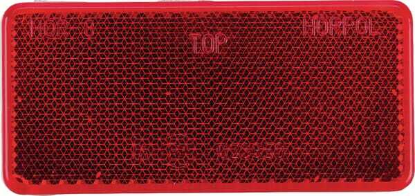 Pièces agricoles - Eclairage - Catadioptre rectangle rouge 94x44mm