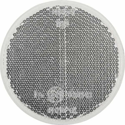 Pièces agricoles - Eclairage - Catadioptre rond blanc Ø75mm tige filetée