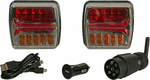 Jeu de lumières sans fil LED, carré, 12V, Li-ion, magnétique, 110x103x7-pin, Kramp