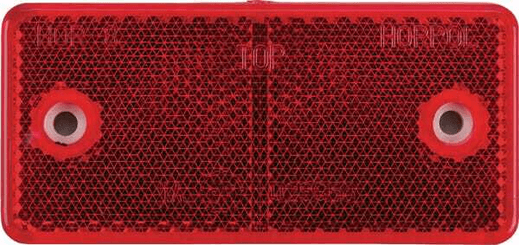 Pièces agricoles - Eclairage - Catadioptre rectangle rouge 94x44mm à visser