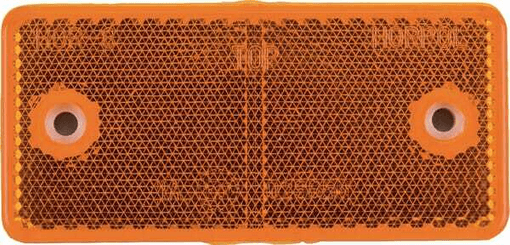Pièces agricoles - Eclairage - Catadioptre rectangle orange 94x44mm à visser