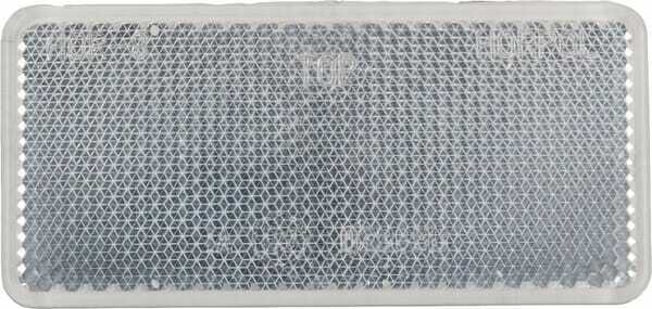 Pièces agricoles - Eclairage - Catadioptre rectangle blanc 94x44mm