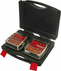 Pièces agricoles - Eclairage - Jeu de lumières sans fil LED, carré, 12V, Li-ion, magnétique, 110x103x7-pin, Kramp