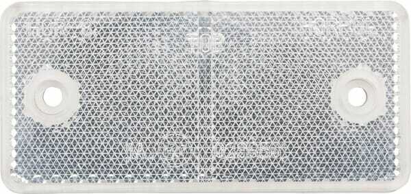 Pièces agricoles - Eclairage - Catadioptre rectangle blanc 70x44mm
