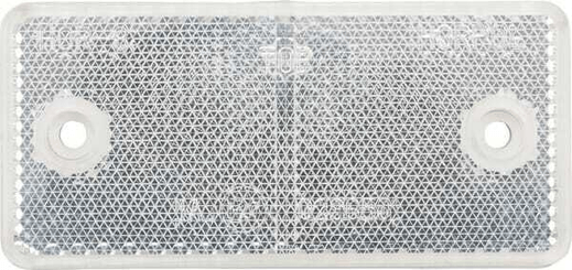 Pièces agricoles - Eclairage - Catadioptre rectangle blanc 70x44mm