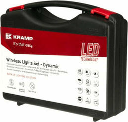 Pièces agricoles - Eclairage - Jeu de lumières sans fil LED, carré, 12V, Li-ion, magnétique, 110x103x7-pin, Kramp