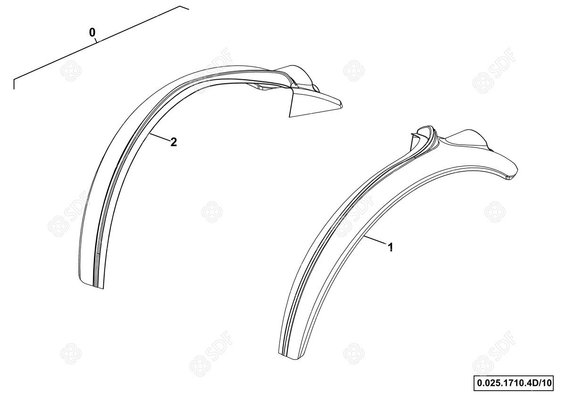 Pièces agricoles - Cabine et structure - parafango Deutz-Fahr origine
