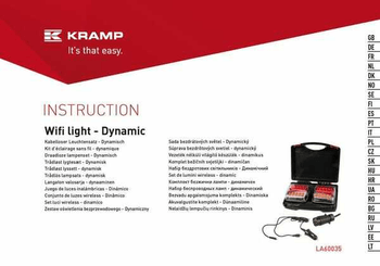 Pièces agricoles - Eclairage - Jeu de lumières sans fil LED, carré, 12V, Li-ion, magnétique, 110x103x7-pin, Kramp