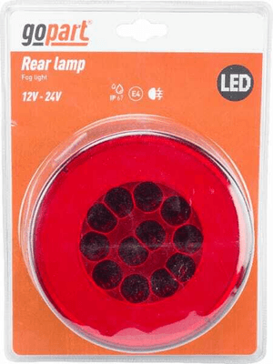 Pièces agricoles - Eclairage - Feu arrière LED rond anti-brouillard universel