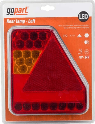 Pièces agricoles - Eclairage - Feu arrière LED rectangle gauche câblé
