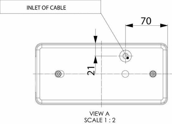 Pièces agricoles - Eclairage - Feu arrière rectangle droit câble