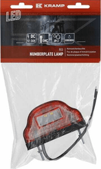 Pièces agricoles - Eclairage - Éclairage de plaque d'immatriculation rouge LED, 12-24V, 101x58.5x59.6mm, Kramp