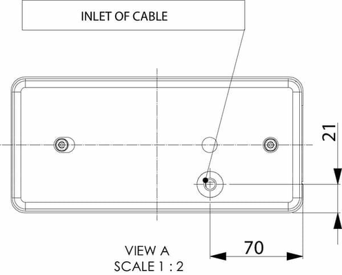 Pièces agricoles - Eclairage - Feu arrière rectangle gauche câble