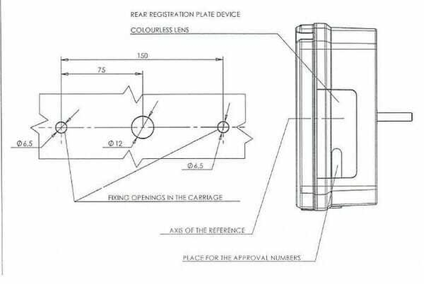 Pièces agricoles - Eclairage - Feu arrière rectangle gauche