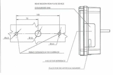Pièces agricoles - Eclairage - Feu arrière rectangle gauche