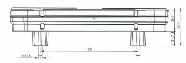 Pièces agricoles - Eclairage - Feu arrière LED rectangle gauche 12-24V, 242x134x36.5mm, Kramp