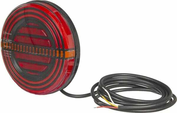 Pièces agricoles - Eclairage - Feu arrière multifonction rond, 12V (resistance intégrée), Ø 142mm, Kramp