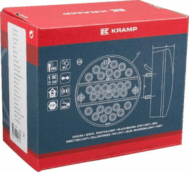Pièces agricoles - Eclairage - Feu arrière multifonction LED, rond, 12-24V, Ø 142mm, Kramp