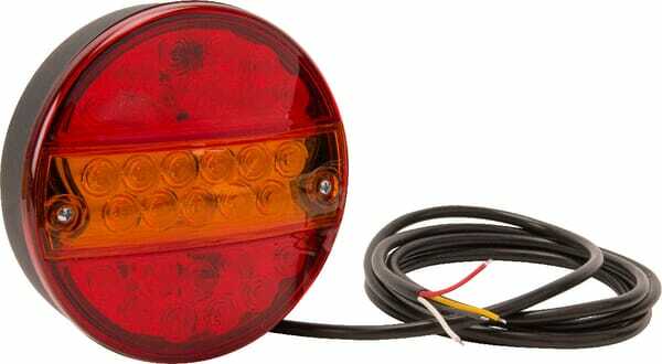 Pièces agricoles - Eclairage - Feu arrière multifonction LED, rond, 12-24V, Ø 142mm, Kramp