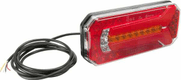 Feu arrière multifonction LED, rectangulaire, 12-24V, 236x104x61.5mm, Kramp