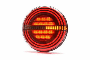 Pièces agricoles - Eclairage - Feu arrière multifonction rond, 12V (resistance intégrée), Ø 142mm, Kramp