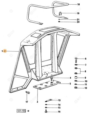 Pièces agricoles - Cabine et structure - GARDE BOUE Deutz-Fahr origine