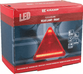 Pièces agricoles - Eclairage - Feu arrière LED triangulaire droit, 12-24V, 163x144x38.8mm, Kramp