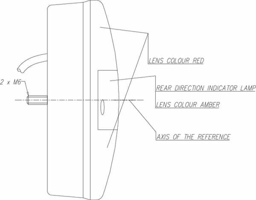 Pièces agricoles - Eclairage - Feu arrière LED rond câblé Ø 142mm, Kramp
