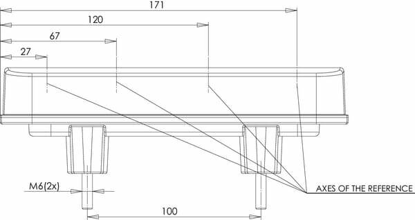 Pièces agricoles - Eclairage - Feu arrière LED rectangle gauche câblé
