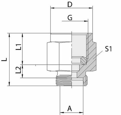 Pièces agricoles - Hydraulique - Raccord de mesure 10L R1/4 BS