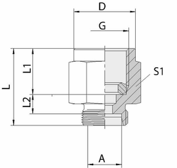 Pièces agricoles - Hydraulique - Raccord de mesure 10L R1/4 BS