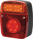 Feu arrière multifonction LED carré, 12-24V, 121x101x56mm, 5-fiches, Kramp
