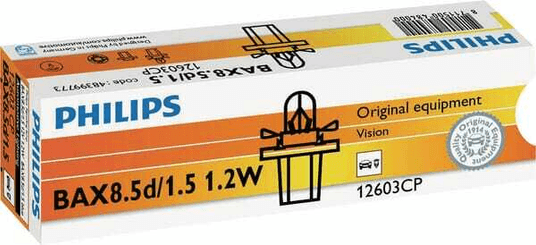 Pièces agricoles - Eclairage - Ampoule conventionnelle 12V 1.2W BAX8.5d Philips