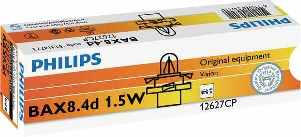 Pièces agricoles - Eclairage - Ampoule conventionnelle 12V 1.5W BX8.4d Philips