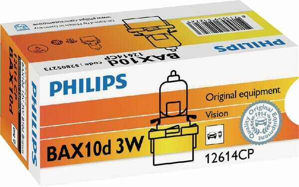 Pièces agricoles - Eclairage - Ampoule conventionnelle 12V 3W B10d Philips
