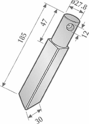 Pièces agricoles - Travail du sol - Dents de rotor 30x30 mm
