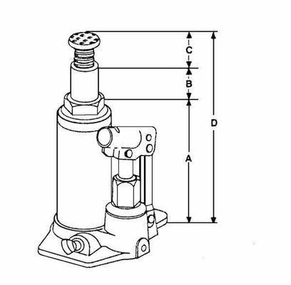 Pièces agricoles - Outils atelier - Cric bouteille 12 T