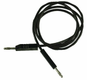 Câble 2 fiches 4mm noir 1m