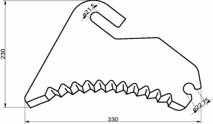 Pièces agricoles - Fenaison & élevage - Couteau de presse à balles rondes L=330mm compatible avec McHale