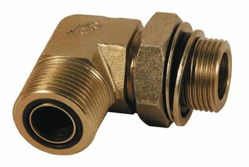 Pièces agricoles - Hydraulique - Raccord coude male ORFS/BSP 11/16 - 1/4