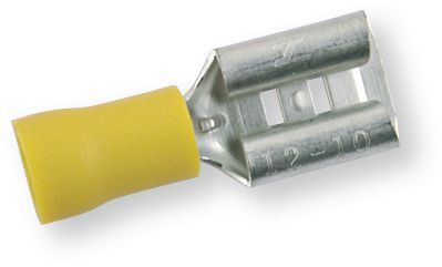 Boulonnerie, quincaillerie - Visserie boulonnerie - Boîte de 125 cosses femelles plates pré-isolées KA 3511 jaune, 9,5x1,2, 4-6 mm² (par 1)