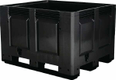 Caisse palette noir 670L 1200x1000x790mm Transoplast