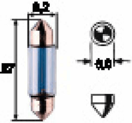 Pièces agricoles - Eclairage - Ampoule 8x31mm 24V-3W - SV8,5