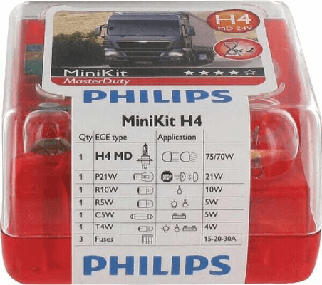 Pièces agricoles - Eclairage - Coffret d'ampoules H4 - 24V