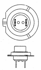 Pièces agricoles - Eclairage - Ampoule halogène H7 24V 55W PX26d blanc Philips