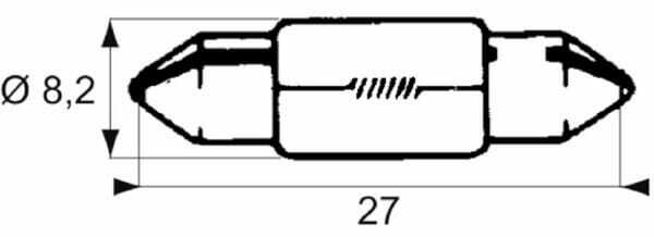 Pièces agricoles - Eclairage - Ampoule 8x31mm 24V-3W - SV8,5