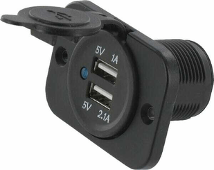 Pièces agricoles - Eclairage - Adaptateur USB 12/24V encastr